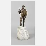 Friedrich Weghaupt, Bronzeplastik Jägersmann, 1906, Bronze