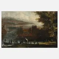 Franz Joachim Beich, Nächtliche Überfahrt, Öl auf Leinwand