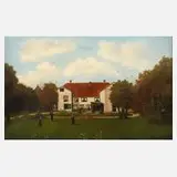 A. Kreuzer, Golfspieler im Park, Öl auf Leinwand