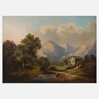 Fr. Truijens, Mühle im Gebirge, 1882, Öl auf Leinwand