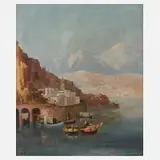 Erich Demmin, An der Amalfiküste, Öl auf Leinwand