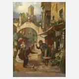 Sepp Frank, Beim Antiquar, 1926, Öl auf Platte