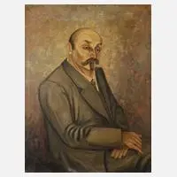 Hermann Platz, Herrenportrait, 1928, Öl auf Leinwand und Keilrahmen