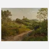 Kurt Schlotter, Sommerlandschaft, 1940, Öl auf Leinwand