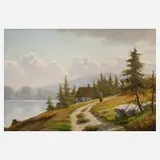 Harald Peter Schumacher, Sommerlandschaft, Öl auf Leinwand