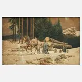 Prof. Paul Hey, "Wintertag", Aquarell