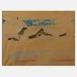 L. Melzer, Verschneite Landschaft, Pastellkreiden auf Papier