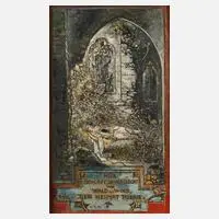 Prof. Hermann Vogel, Burgsteinmärchen, Collage in Öl auf Karton