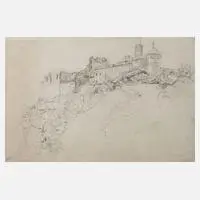 Philipp Heinel, Ansicht Burg Rabenstein, Radierungen und neun Lithographien erschien bei Höreth in Bayreuth und führt als Motiv "9