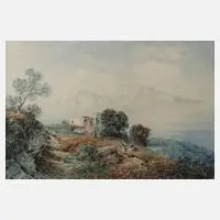 Ascan Lutteroth, Am Mittelmeer, Aquarell