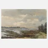 Salomon-Alfred Boisecq, Am See, Aquarell über Graphit