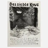 Prof. Bernhard Heisig, zu "Das siebte Kreuz", Lithographie auf leichtem Karton