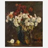 Richard Miller, "Chrysanthemen", Öl auf Leinwand