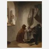 Carl Cäsar Cramer, Jagdstillleben mit Hund, Öl auf Leinwand