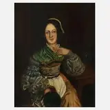 Poschenrieder, Dame in Tracht, Öl auf Leinwand