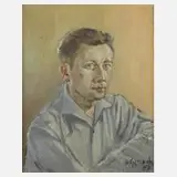 H. Gerlach, Jungenportrait, Öl auf Leinwand