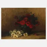 Franz van der Glas, Blumenstillleben, Öl auf Leinwand und Keilrahmen