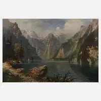 Johann Hering, "Königssee", Öl auf Leinwand