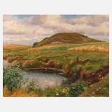 Aage Roose, "Jütländische Landschaft", Öl auf Leinwand