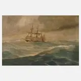 Emil Schönicke, Segler auf hoher See, Öl auf Leinwand