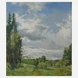 E. Schubert, Sommer am See, Öl auf Karton