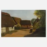 Finn Wennerwald, Reetgedeckter Bauernhof, Öl auf Leinwand