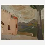 Simone Revers, "Menton", Öl auf Pappe