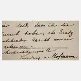 Ludwig von Hofmann, Handschriftliche Postkarte