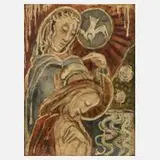 Lilly Gilgenberg-Stephan, Taufe Jesu, Aquarell auf Japanpapier
