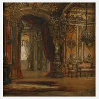 Georg Janny, Schlossinterieur, Mischtechnik