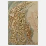 Walpurgisnacht by Josef Otto Mayer-Salzburg, Aquarell über Stift in Rot, offered Mar 2022