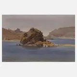 Hagen Nerdinger, "Erikon auf Patmos", 1985, Aquarell und Kreiden