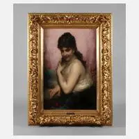 Adolphe Piot, Kokette, Öl auf Leinwand