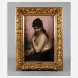 Adolphe Piot, Kokette, Öl auf Leinwand