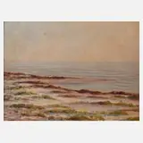 Pehr Eklund, Strandpartie, 1937, Öl auf Malkarton