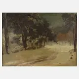 Alexander Frädrich, "Winterwald bei Goslar", Öl auf Leinwand