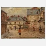 I. Iruni, Rue du Mont Cenis Paris, Öl auf Leinwand