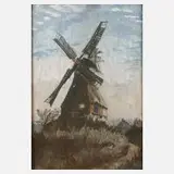 Just, Die Windmühle, 1945, Gouache auf Karton