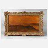 Marie Kern-Löfftz, Sonnenuntergang Starnberger See, Öl auf Malplatte