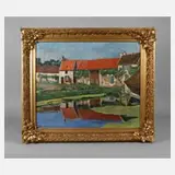 Paul Knauer-Hase, Am Dorfteich, 1911, Öl auf Leinwand