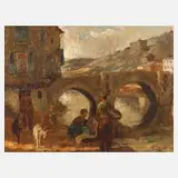 Piet Landkroon, Frauen am Fluss, Öl auf Leinwand