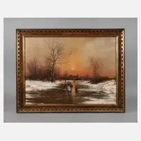 Gernot Rasenberger, Winterabend, Öl auf Leinwand