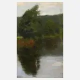 S. Stoitzner, romantische Flusslandschaft, Öl auf Leinwand