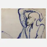 S. Ahna, "Dance", 2000, Kohlevorzeichnung auf weißem Grund