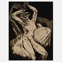 Otto Rudolf Schatz, Erwachende, Holzschnitt auf Japanpapier
