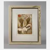 "Boas erwacht und sieht Ruth..." by Marc Chagall, Farblithographie, offered Aug 2022