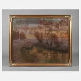Charles Baillon-Vincennes, Herbst in der Heide, Pastell