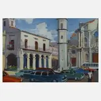 Ortloff, In der Stadt, Gouache