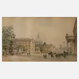 Wolfgang Tritt, Unter den Linden, Aquarell über Bleistift