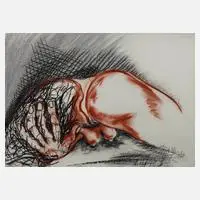 Wolfgang Schnier, Erotica, Zeichnung in Braun- und Schwarztönen